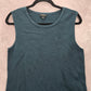 Talbots Green Sleeveless Vest Cotton Modal Preppy Sweater Top M Medium
