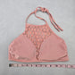 Fashion Union Pink Lace Halter Tie Swim Sports Bra Beach Bikini Top M Medium