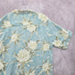 Tropical Group Blue Beach Palm Tropical Surf Island Vintage Hawaiian Shirt Large