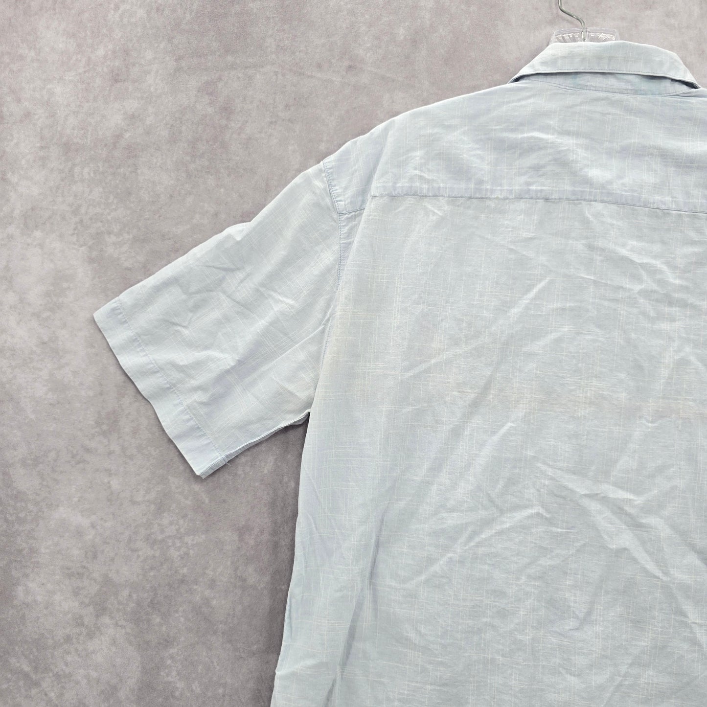 Batik Bay Surf Blue Beach Palm Tropical Island Vintage Hawaiian Shirt Medium