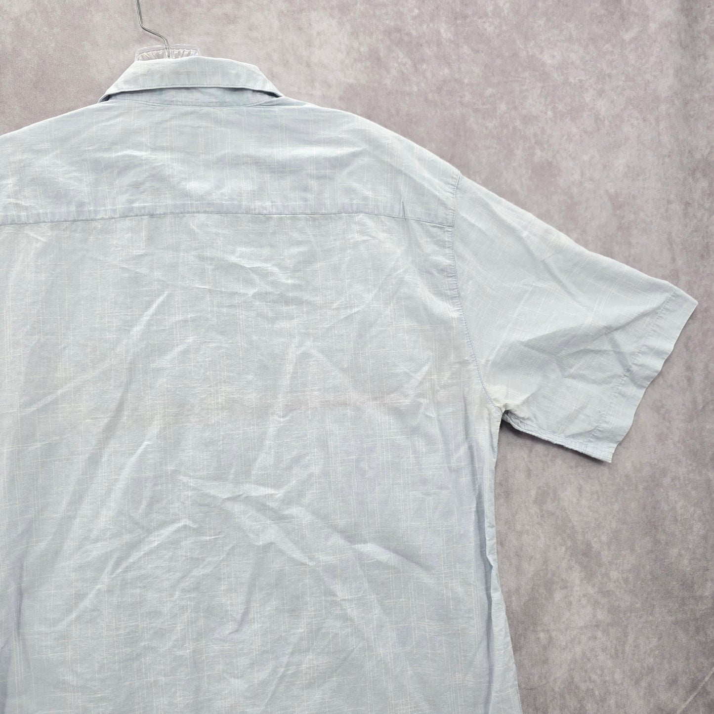 Batik Bay Surf Blue Beach Palm Tropical Island Vintage Hawaiian Shirt Medium