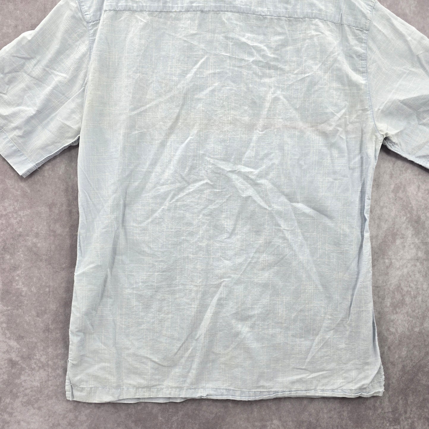 Batik Bay Surf Blue Beach Palm Tropical Island Vintage Hawaiian Shirt Medium