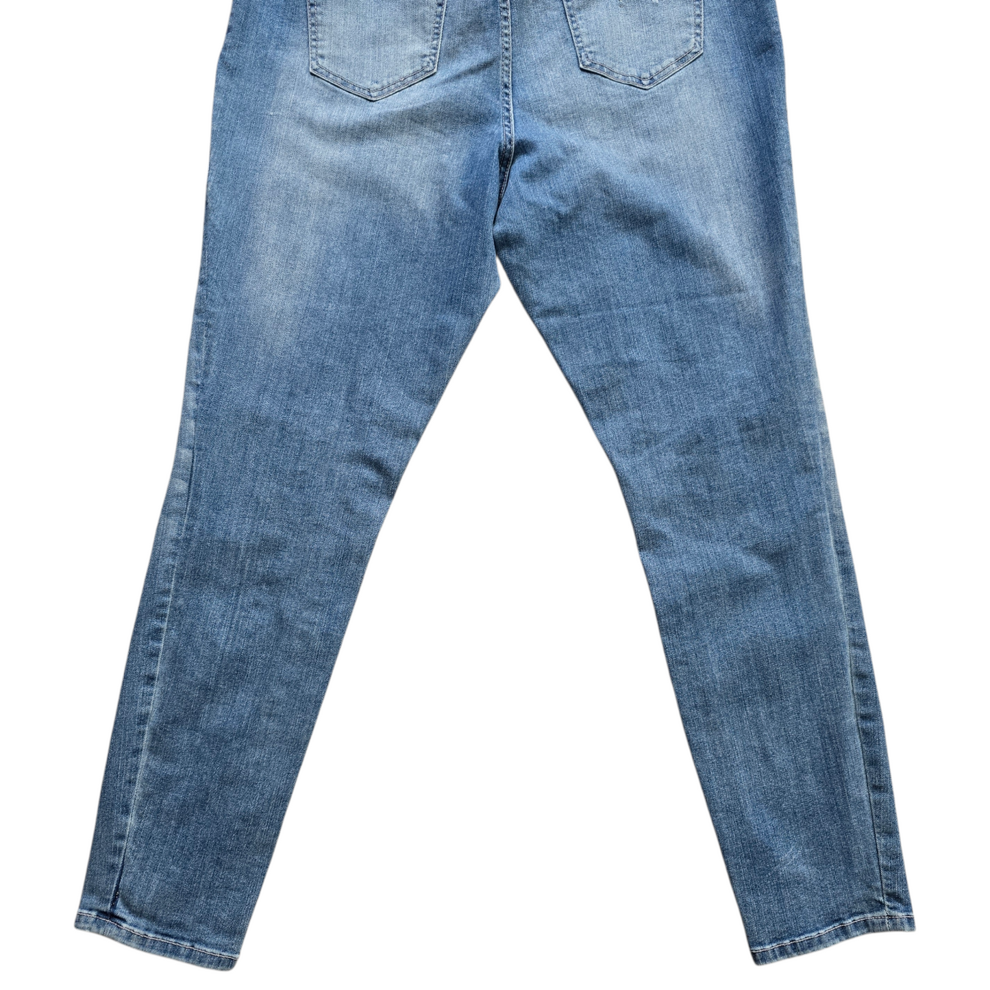 Liz Lange Maternity Blue Distressed Cotton Stretch Jeggings Jeans Pants Large