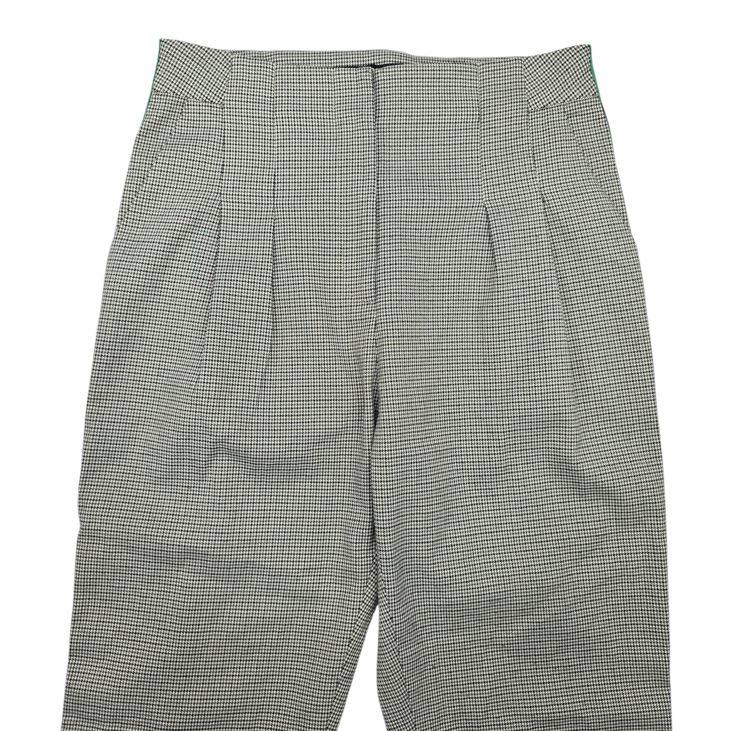 Frmz Gray Houndstooth Stripe Chic Office Work Formal KPop Preppy Pants Large