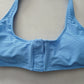 Blue Y2K Swim Resort Beach Vacation Halter Grunge Tropical Goth Bikini Top Large