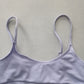 Purple Y2K Swim Resort Beach Vacation Halter Grunge Tropical Goth Bikini Top Large