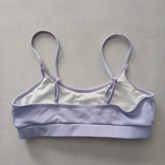 Purple Y2K Swim Resort Beach Vacation Halter Grunge Tropical Goth Bikini Top Large