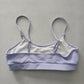 Purple Y2K Swim Resort Beach Vacation Halter Grunge Tropical Goth Bikini Top Large