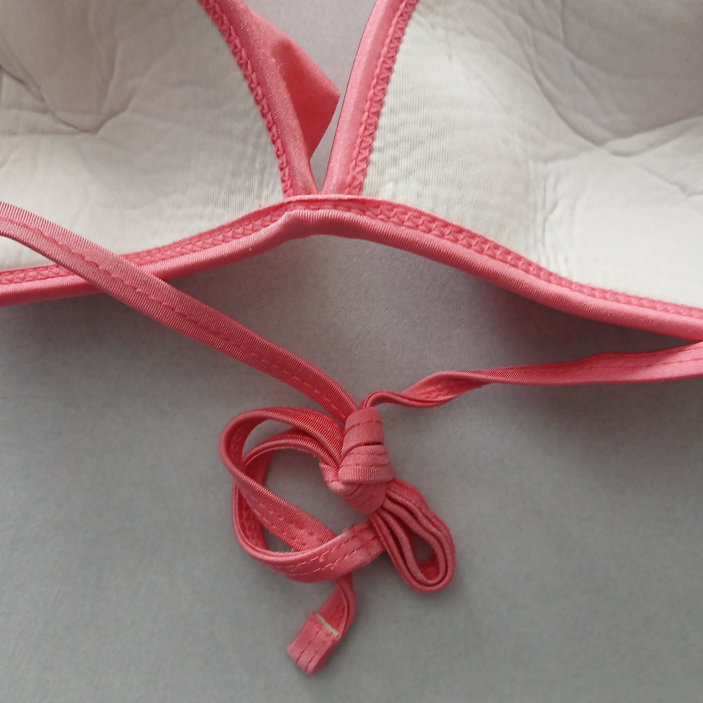 Pink Y2K Swim Resort Beach Vacation Ruffle Grunge Tropical Goth Bikini Top Large