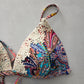 Colorful Y2K Swim Resort Beach Vacation Grunge Tropical Goth Bikini Top Large