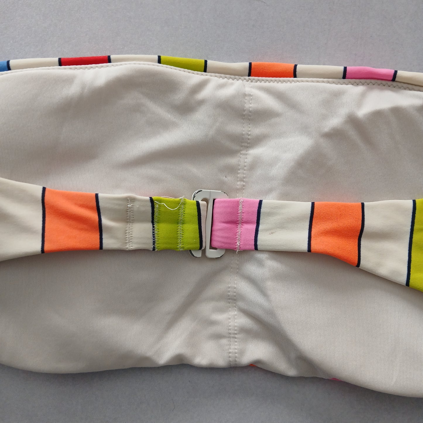 Colorful Y2K Swim Resort Beach Vacation Grunge Tropical Goth Bikini Top Large