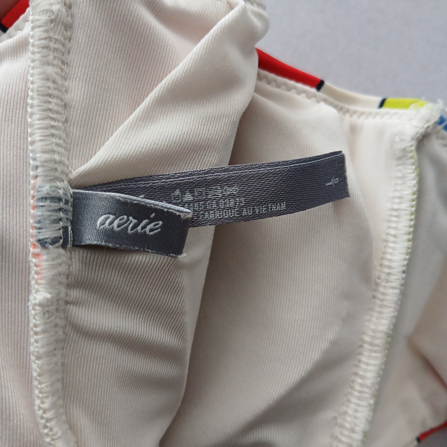 Colorful Y2K Swim Resort Beach Vacation Grunge Tropical Goth Bikini Top Large