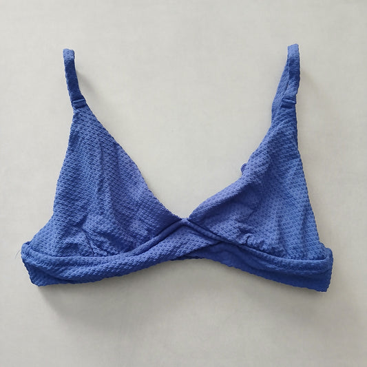 Blue Y2K Swim Resort Beach Vacation Grunge Tropical Goth Bikini Top Large