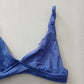 Blue Y2K Swim Resort Beach Vacation Grunge Tropical Goth Bikini Top Large