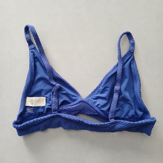 Blue Y2K Swim Resort Beach Vacation Grunge Tropical Goth Bikini Top Large