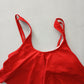 Red Y2K Swim Resort Beach Vacation Grunge Tropical Goth Bikini Top Large