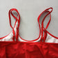 Red Y2K Swim Resort Beach Vacation Grunge Tropical Goth Bikini Top Large
