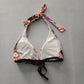 Brown Y2K Swim Resort Beach Vacation Floral Grunge Halter Goth Bikini Top Large