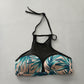 Tropical Black Y2K Swim Resort Beach PINK Victoria's Secret Bikini Top Large