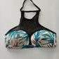 Tropical Black Y2K Swim Resort Beach PINK Victoria's Secret Bikini Top Large