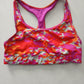 Purple Y2K VTG Sports Bra Activewear Crisscross Yoga Fitness Camo Top Large