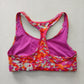 Purple Y2K VTG Sports Bra Activewear Crisscross Yoga Fitness Camo Top Large