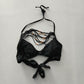 Black Y2K VTG Swim Tropical Resort Beach Grunge Goth Vacation Bikini Top Large