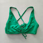 Green Y2K VTG Swim Tropical Resort Beach Grunge Goth Vacation Bikini Top Large