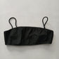 Black Y2K VTG Swim Tropical Resort Beach Grunge Goth Vacation Bikini Top Large
