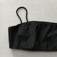 Black Y2K VTG Swim Tropical Resort Beach Grunge Goth Vacation Bikini Top Large