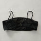 Black Y2K VTG Swim Tropical Resort Beach Grunge Goth Vacation Bikini Top Large