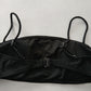 Black Y2K VTG Swim Tropical Resort Beach Grunge Goth Vacation Bikini Top Large