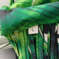 Green Boho Y2K VTG Swim Tropical Resort Beach Stripe Vacation Bikini Top Large