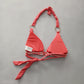 Pink Boho Y2K VTG Swim Tropical Resort Beach Stripe Vacation Bikini Top Large