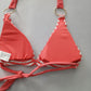 Pink Boho Y2K VTG Swim Tropical Resort Beach Stripe Vacation Bikini Top Large