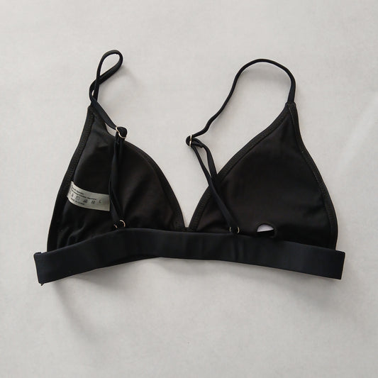 Black Boho Y2K VTG Swim Grunge Resort Beach Goth Vacation Bikini Top Large