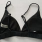 Black Boho Y2K VTG Swim Grunge Resort Beach Goth Vacation Bikini Top Large