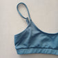 Blue Boho Y2K VTG Swim Grunge Resort Beach Goth Vacation Bikini Top Large