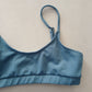 Blue Boho Y2K VTG Swim Grunge Resort Beach Goth Vacation Bikini Top Large