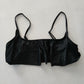 Black Boho Y2K VTG Swim Grunge Resort Beach Floral Vacation Bikini Top Large