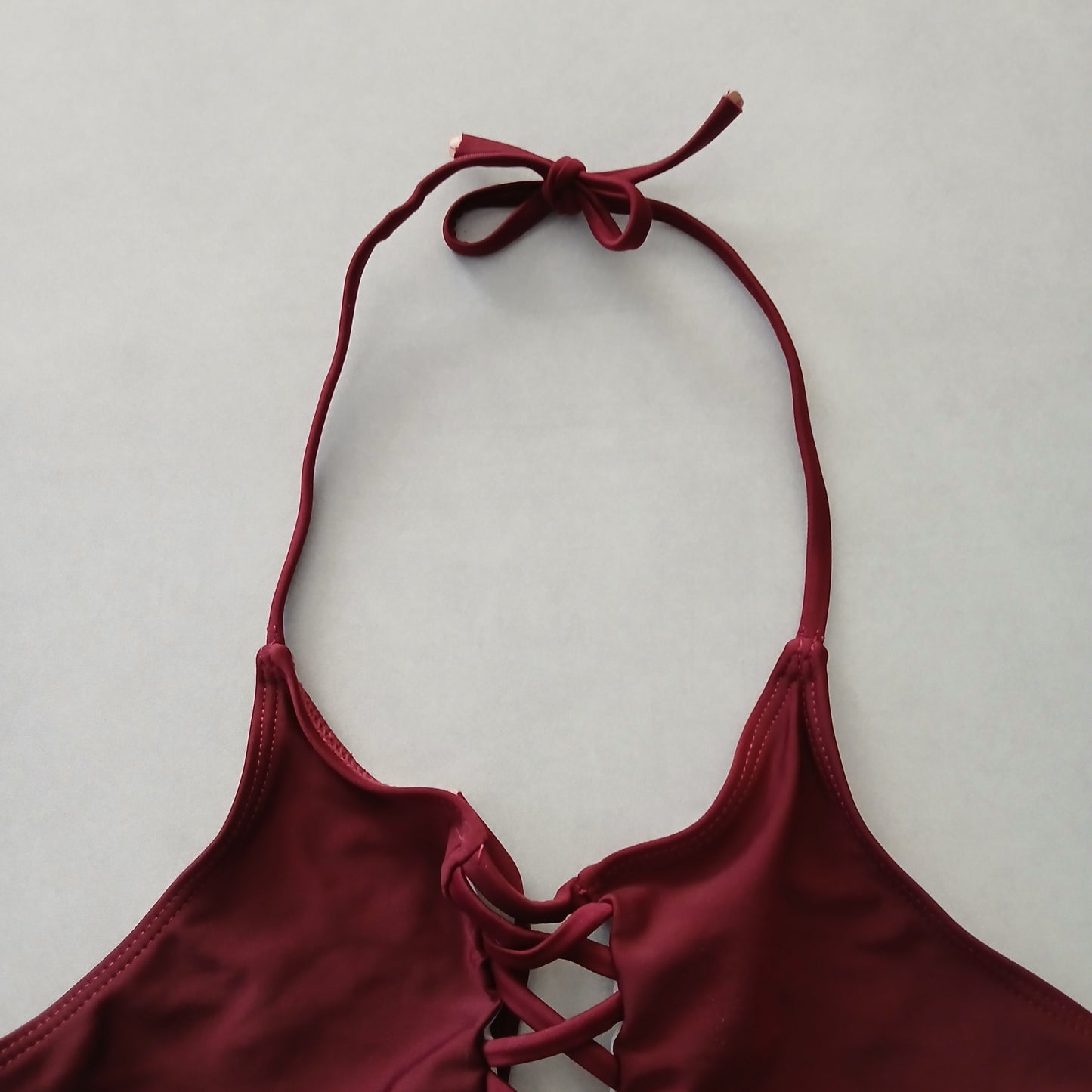 Purple Boho Y2K VTG Swim Grunge Resort Beach Floral Vacation Bikini Top Large