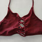 Purple Boho Y2K VTG Swim Grunge Resort Beach Floral Vacation Bikini Top Large