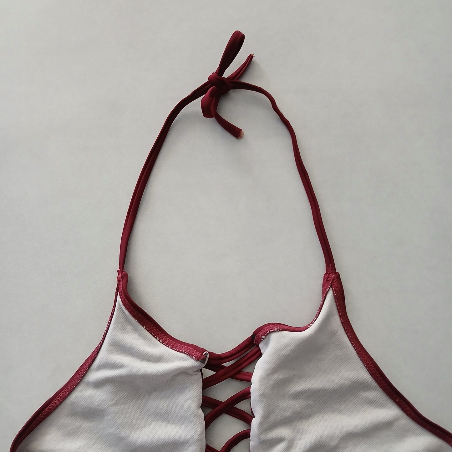 Purple Boho Y2K VTG Swim Grunge Resort Beach Floral Vacation Bikini Top Large