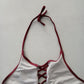 Purple Boho Y2K VTG Swim Grunge Resort Beach Floral Vacation Bikini Top Large
