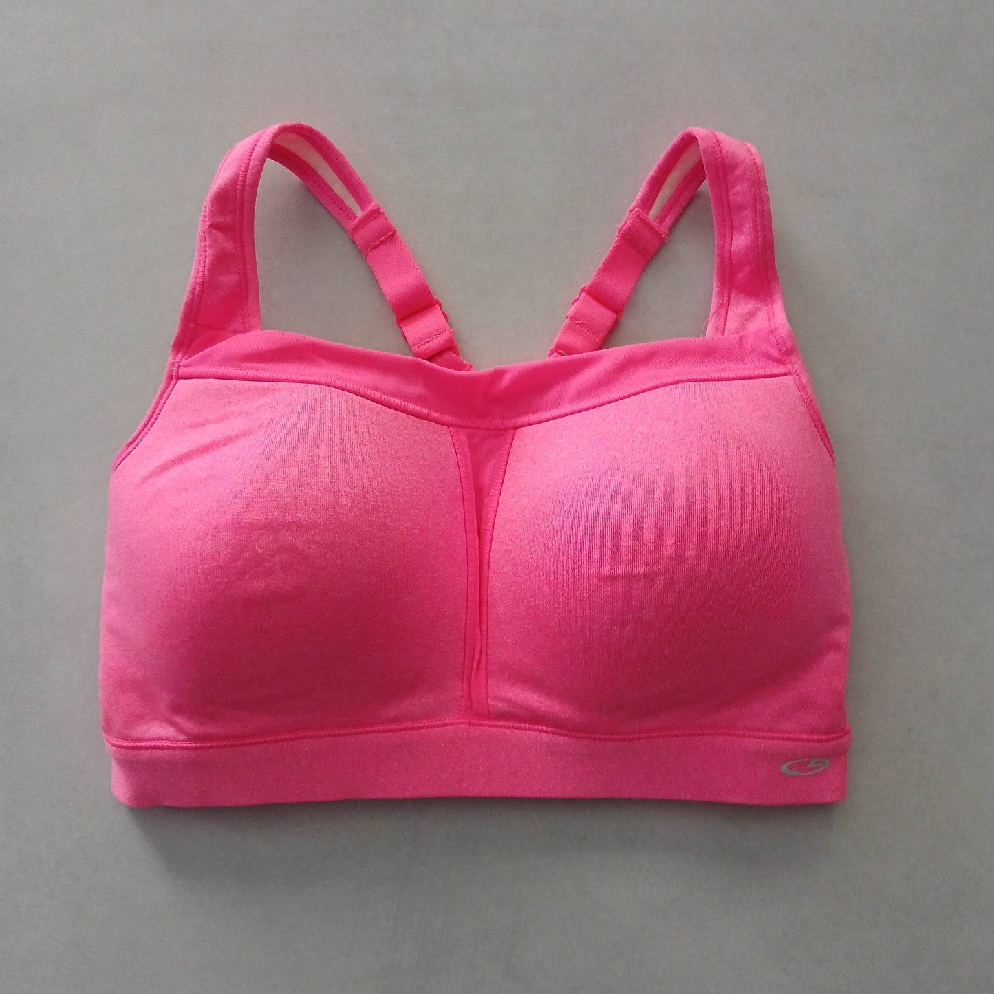 Pink Y2K VTG Sports Bra Activewear Duo Dry Champion Workout Top Large 34DD