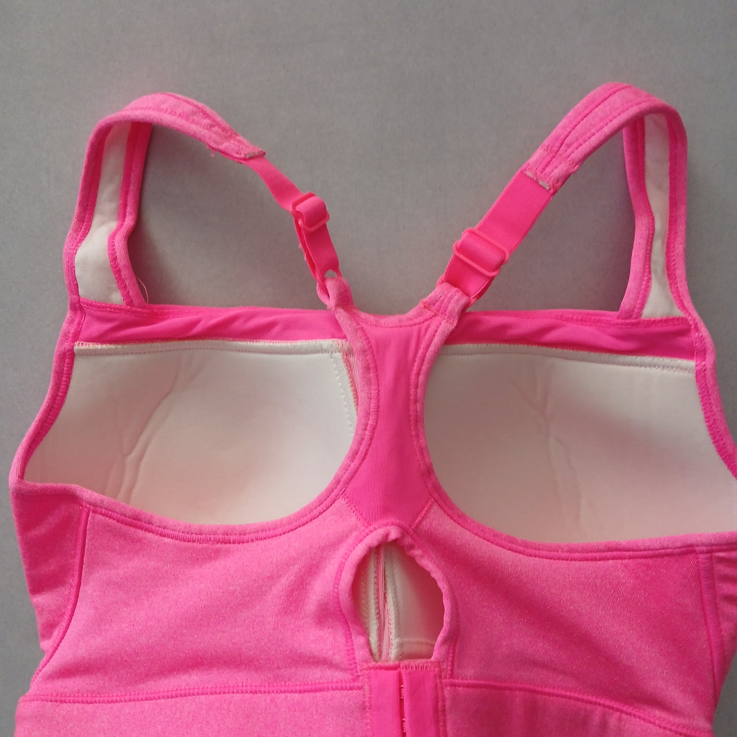 Pink Y2K VTG Sports Bra Activewear Duo Dry Champion Workout Top Large 34DD