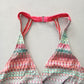Pink Boho Y2K VTG Swimwear Tropical Resort Beach Fairy Vacation Bikini Top Large