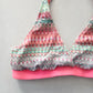 Pink Boho Y2K VTG Swimwear Tropical Resort Beach Fairy Vacation Bikini Top Large