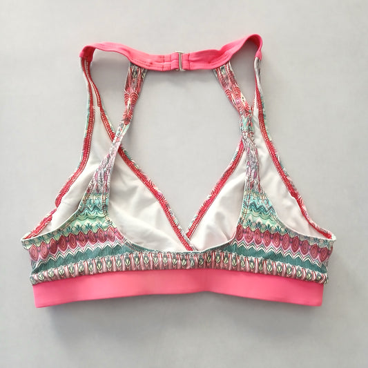 Pink Boho Y2K VTG Swimwear Tropical Resort Beach Fairy Vacation Bikini Top Large