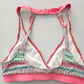 Pink Boho Y2K VTG Swimwear Tropical Resort Beach Fairy Vacation Bikini Top Large